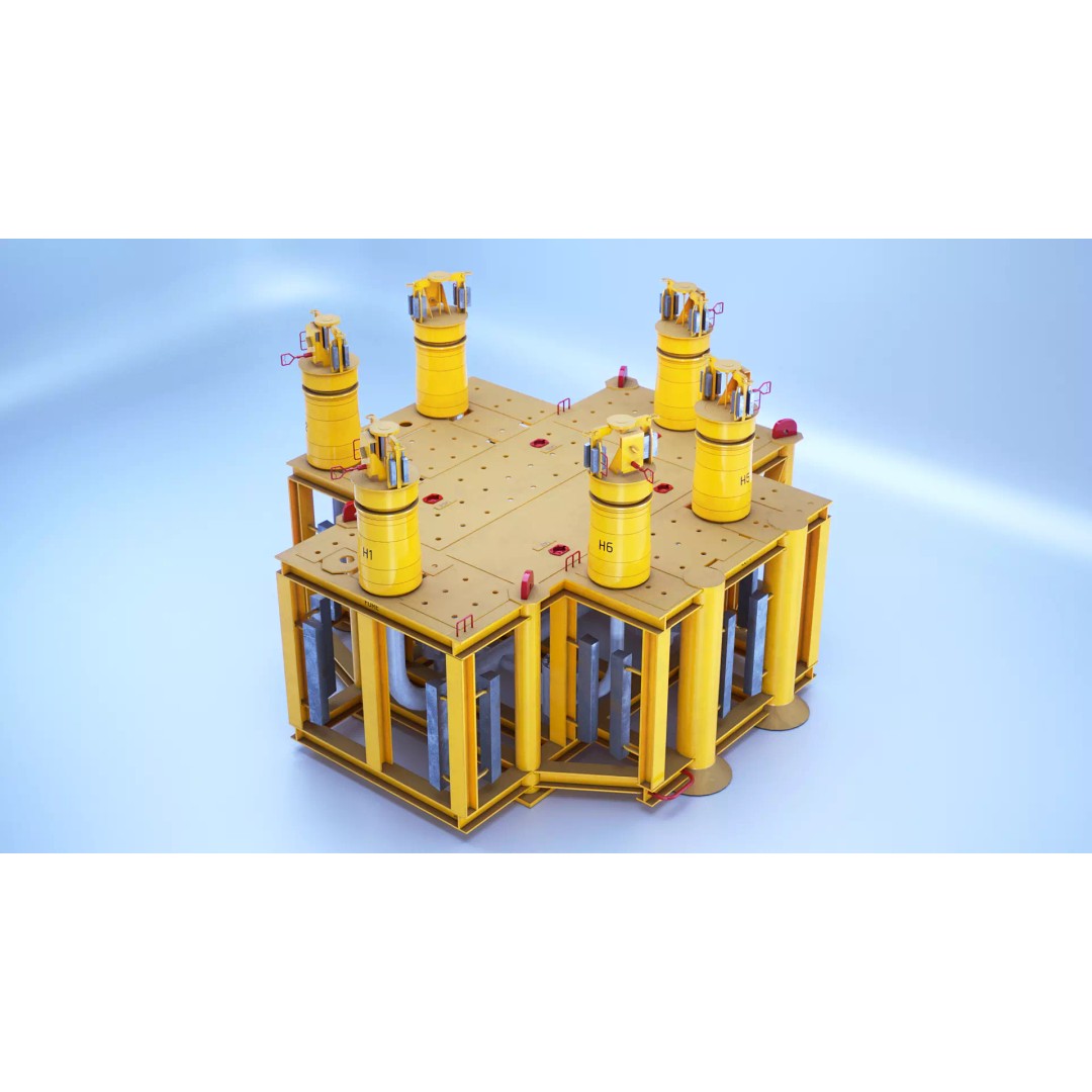 Subsea Manifold Structure 3D Model – Low Poly PBR Asset, FBX - View 4