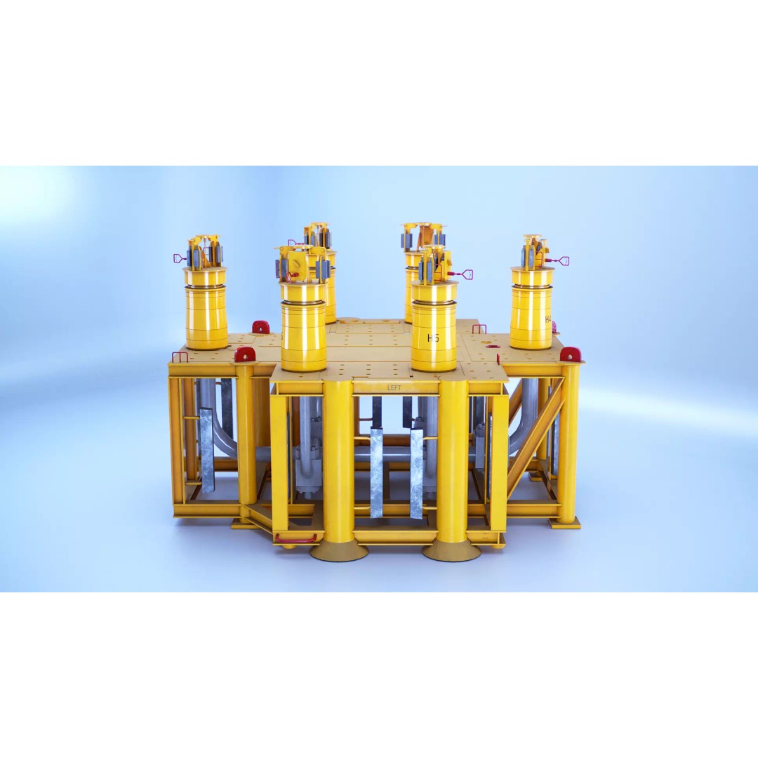 Subsea Manifold Structure 3D Model – Low Poly PBR Asset, FBX - View 5