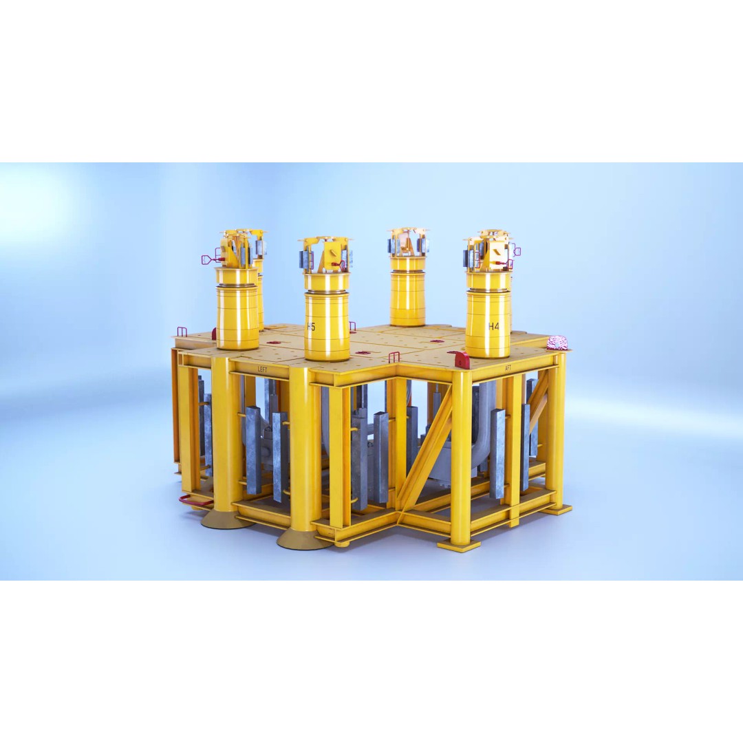 Subsea Manifold Structure 3D Model – Low Poly PBR Asset, FBX - View 6
