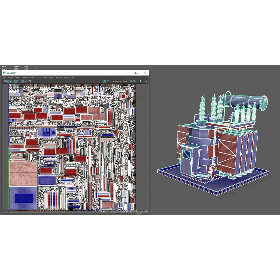 Power Transformer 3D Model – Low Poly PBR Game Asset, FBX, OBJ - View 10