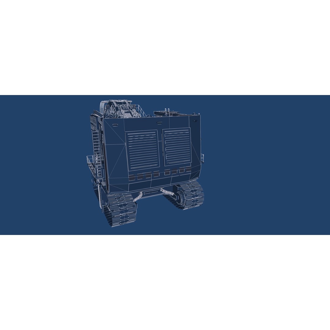 Backhoe RH Mining 3D Model – Detailed Industrial Excavator, FBX, OBJ