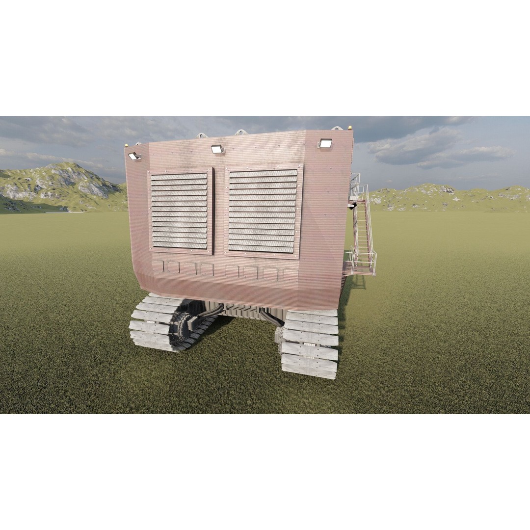 Backhoe RH Mining 3D Model – Detailed Industrial Excavator, FBX, OBJ - View 13