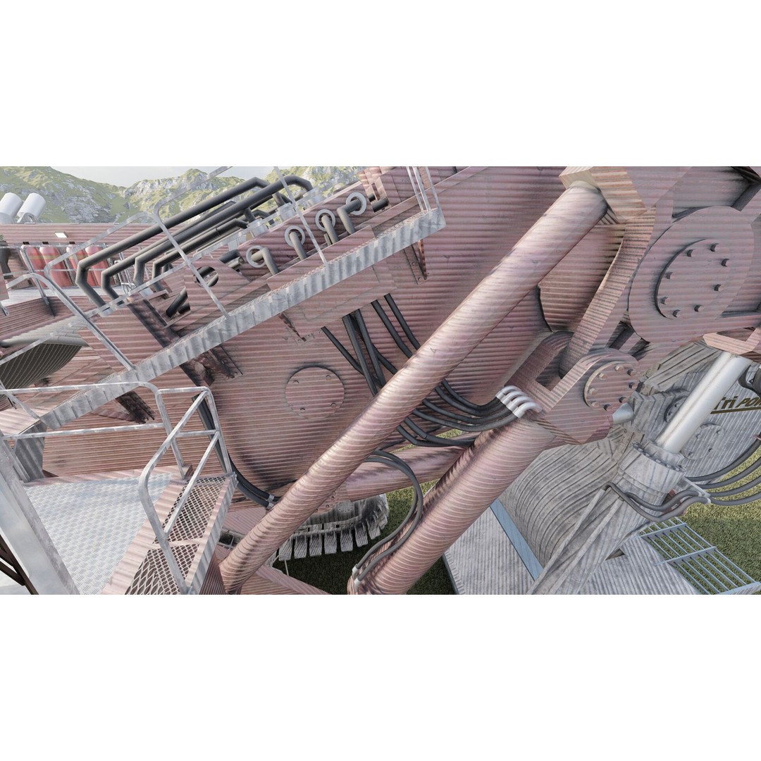 Backhoe RH Mining 3D Model – Detailed Industrial Excavator, FBX, OBJ - View 30