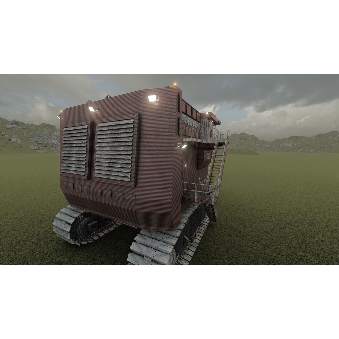 Backhoe RH Mining 3D Model – Detailed Industrial Excavator, FBX, OBJ - View 34