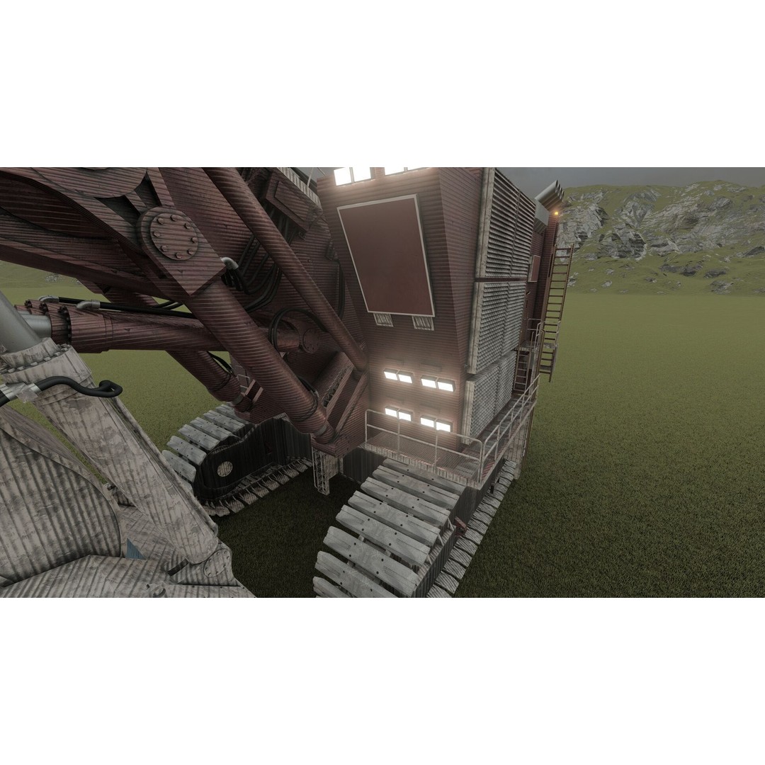 Backhoe RH Mining 3D Model – Detailed Industrial Excavator, FBX, OBJ - View 36