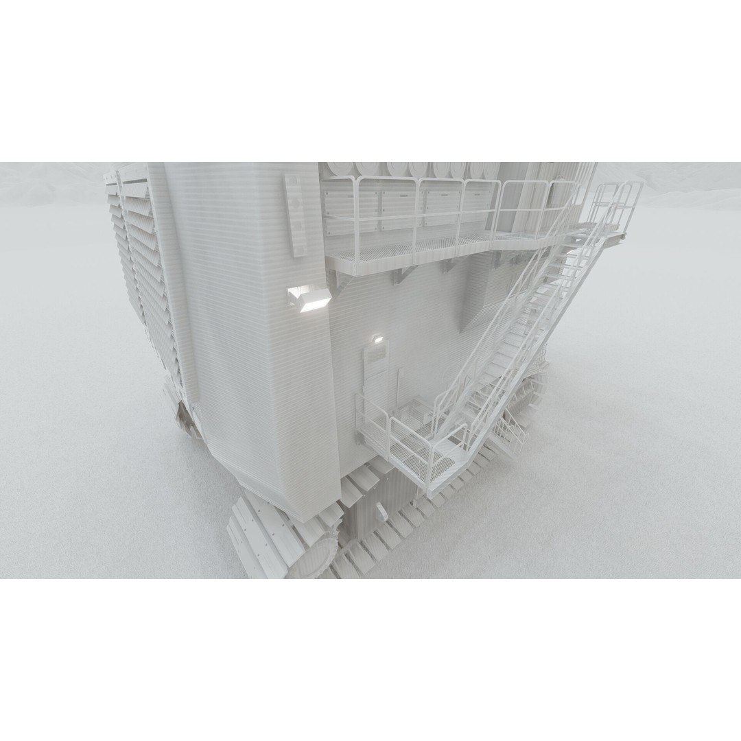 Backhoe RH Mining 3D Model – Detailed Industrial Excavator, FBX, OBJ - View 41
