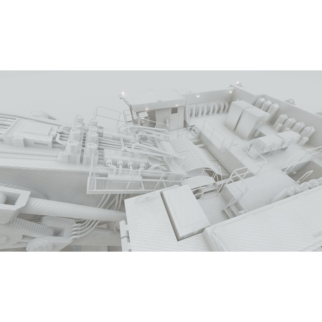 Backhoe RH Mining 3D Model – Detailed Industrial Excavator, FBX, OBJ - View 44