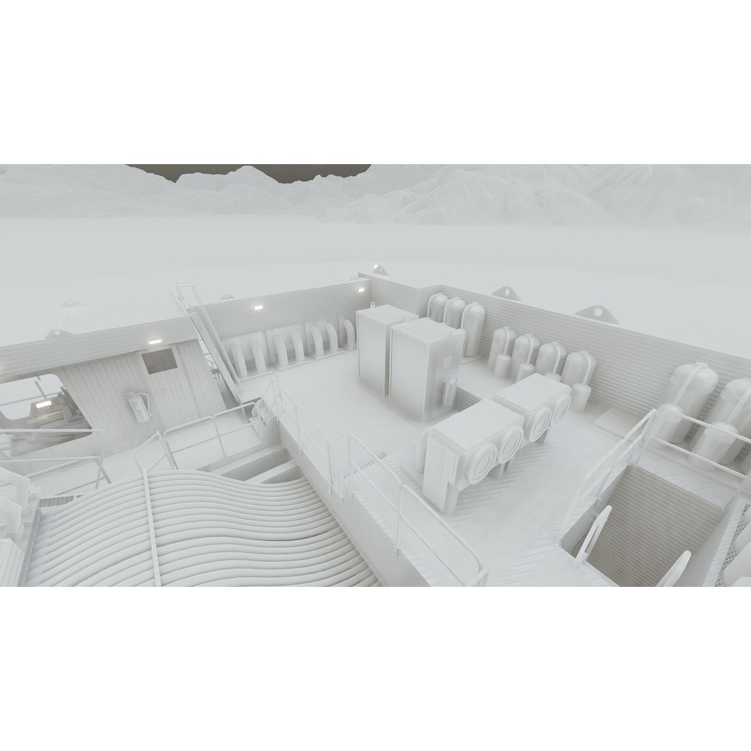 Backhoe RH Mining 3D Model – Detailed Industrial Excavator, FBX, OBJ - View 45