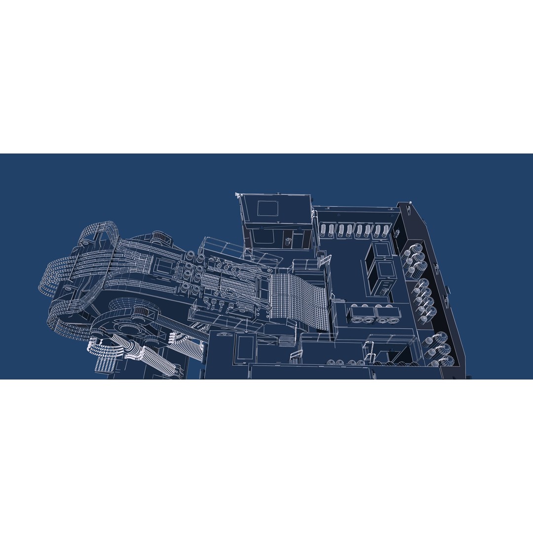 Backhoe RH Mining 3D Model – Detailed Industrial Excavator, FBX, OBJ - View 49