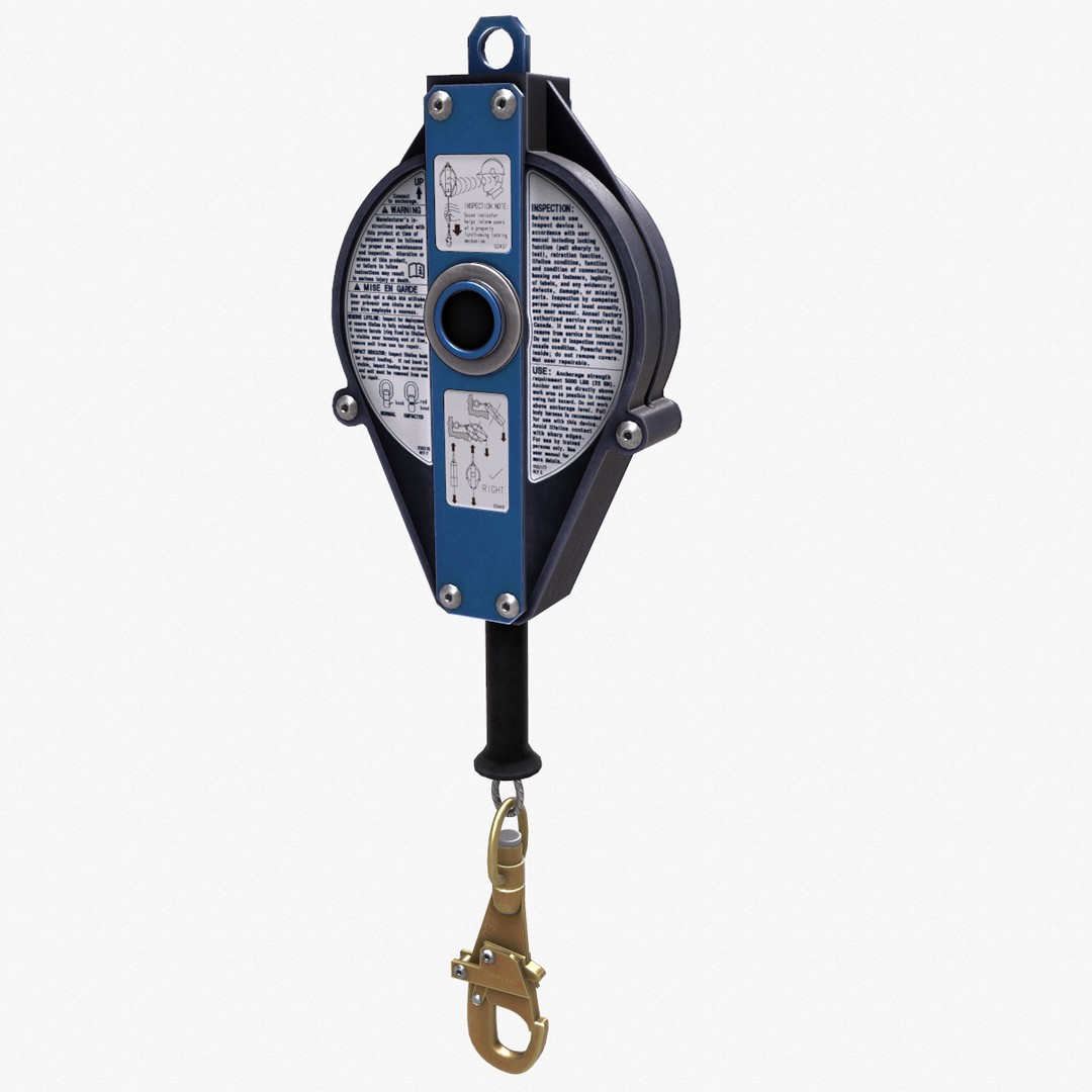 Self-Retracting Lifeline 3D Model – Low Poly Game-Ready Asset, FBX - View 10