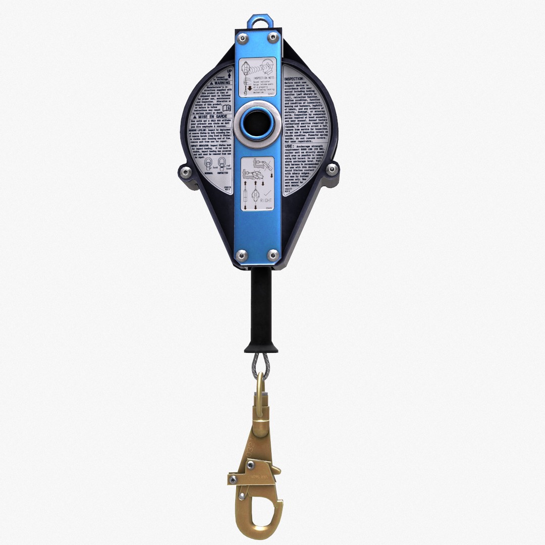 Self-Retracting Lifeline 3D Model – Low Poly Game-Ready Asset, FBX - View 9