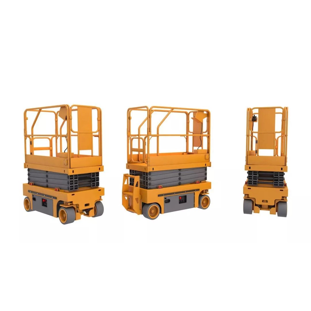Scissor Lift 3D Model – High-Quality Polygon Mesh for Games and Archviz - View 2