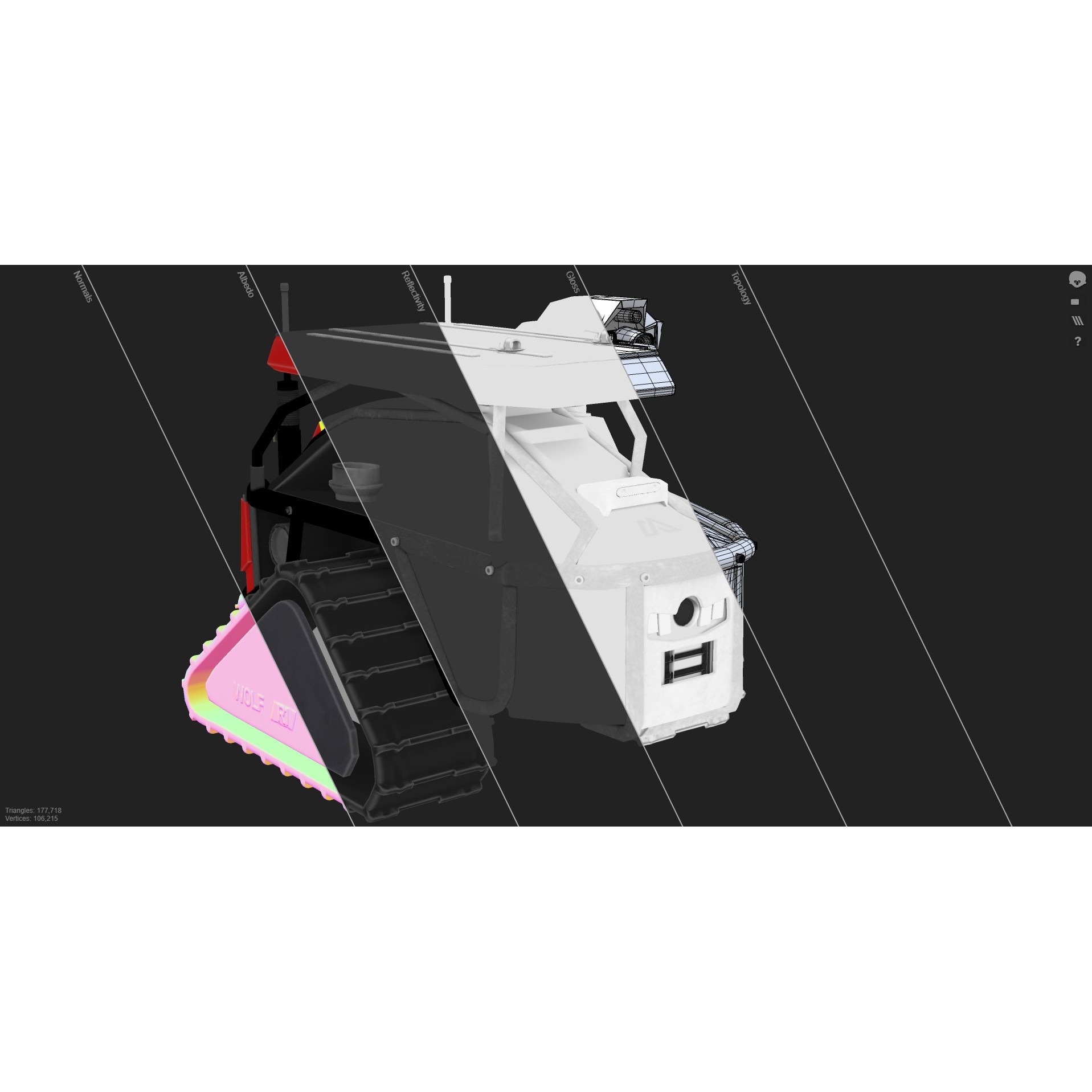 Magirus Wolf R1 - Low-Poly Game-Ready 3D Model - View 9