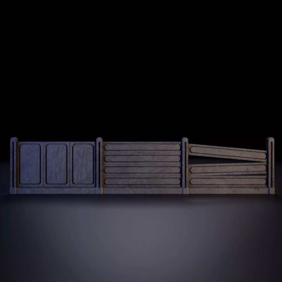 Sci-Fi Street Asset 3D Model – Modular Kit for Cyberpunk Environments, FBX - View 30