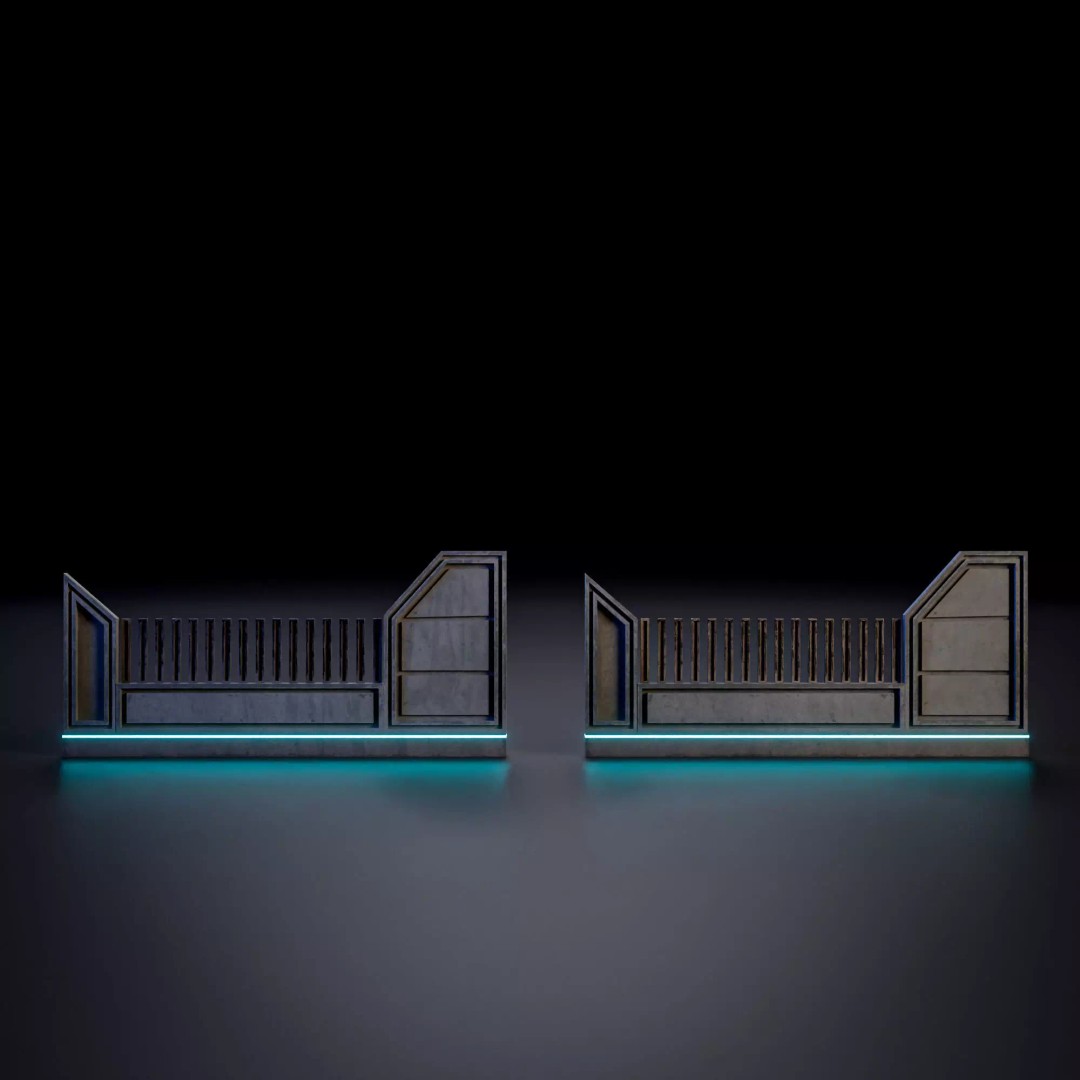Sci-Fi Street Asset 3D Model – Modular Kit for Cyberpunk Environments, FBX - View 36
