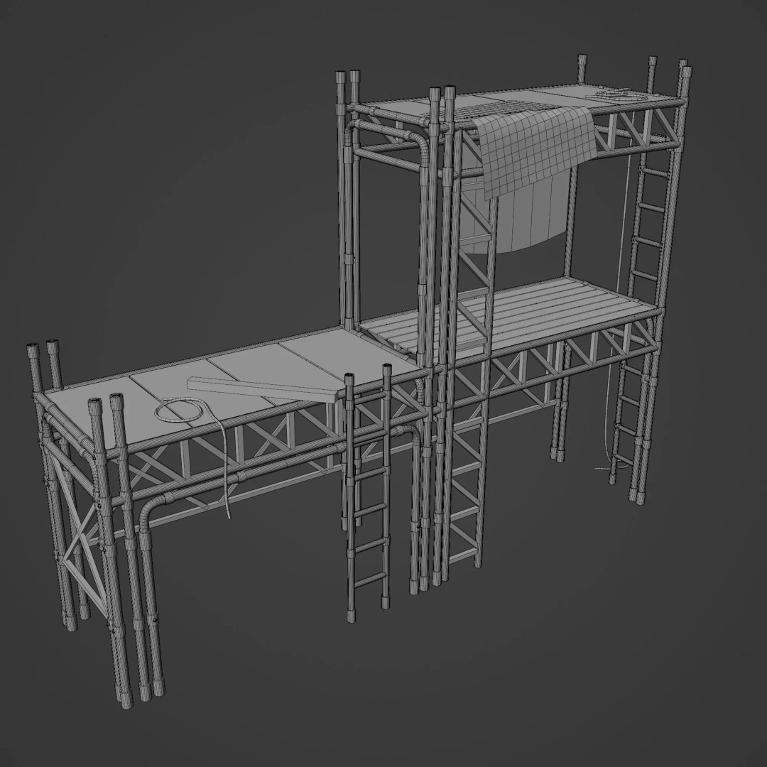 Sci-Fi Street Asset 3D Model – Modular Kit for Cyberpunk Environments, FBX - View 43