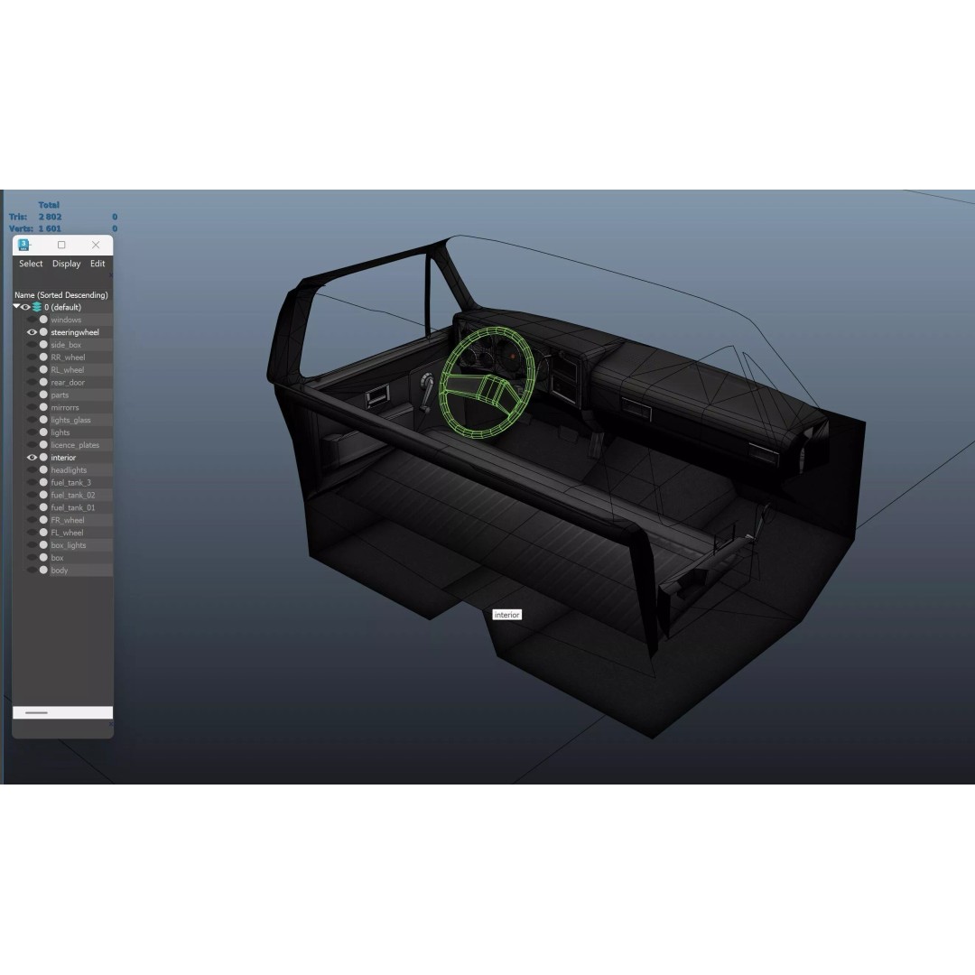 80s Box Truck 3D Model – Low Poly Game Ready Asset, FBX