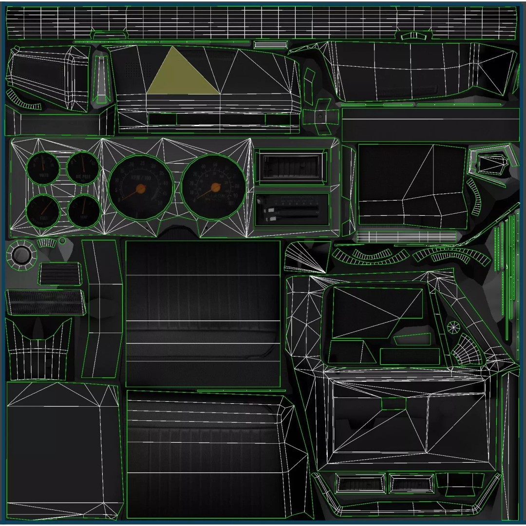 80s Box Truck 3D Model – Low Poly Game Ready Asset, FBX - View 30