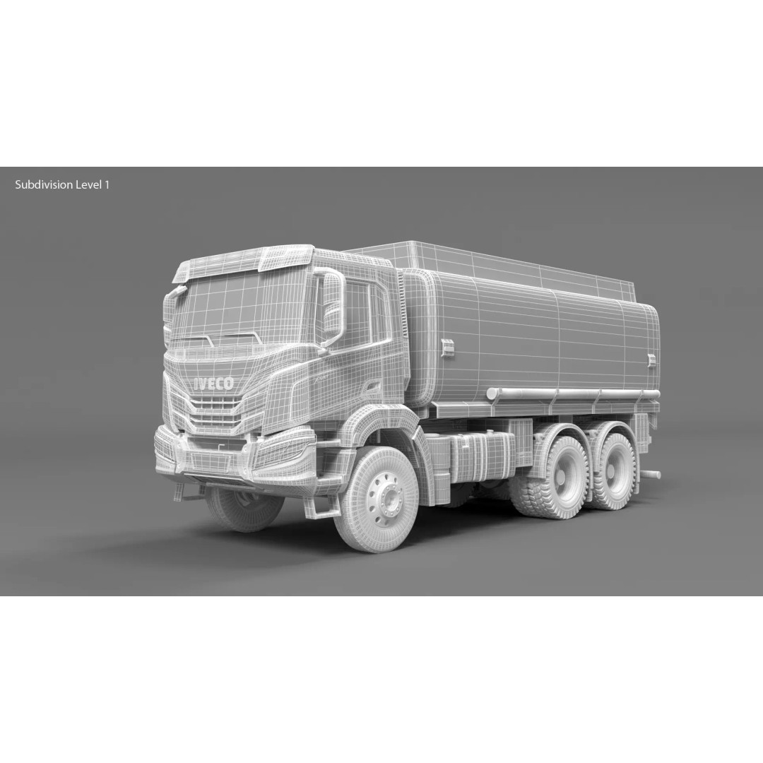 Iveco Stralis X-WAY Tank 3D Model – High Poly Vehicle Asset, FBX, PBR - View 10