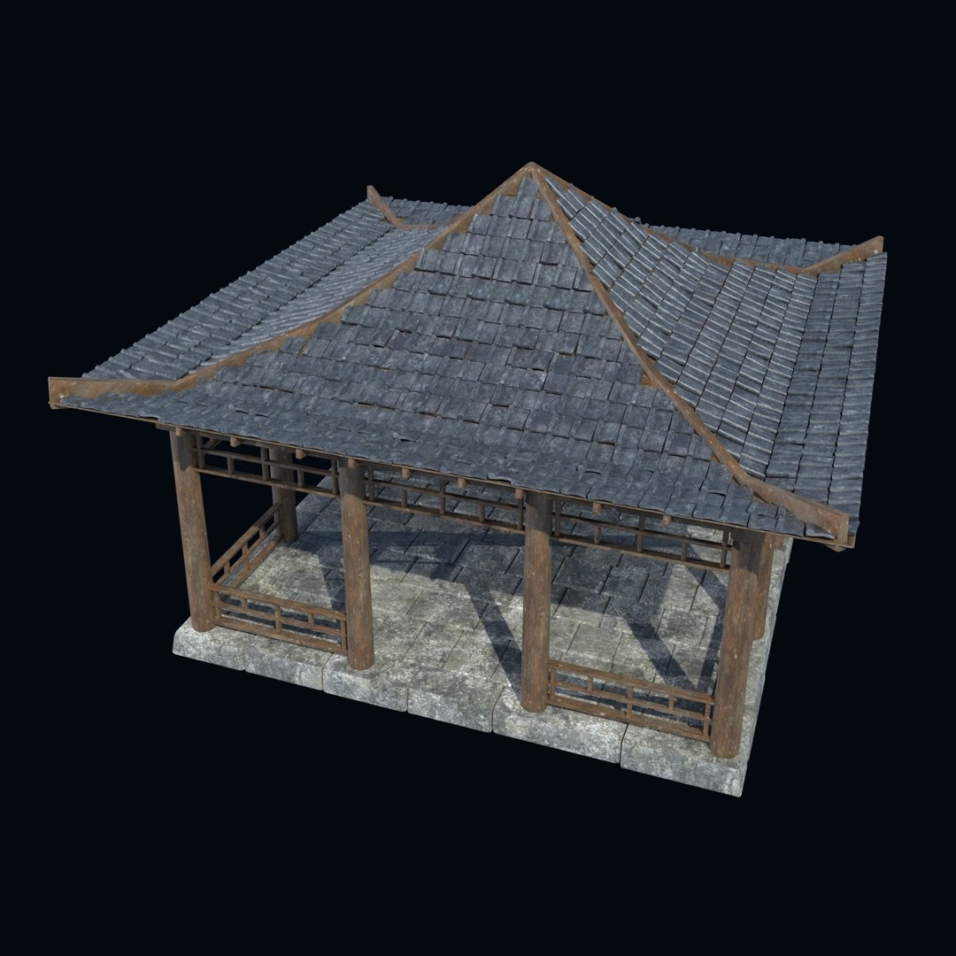 Asian Structures 3D Model – Low Poly Game-Ready Collection, FBX & OBJ - View 17