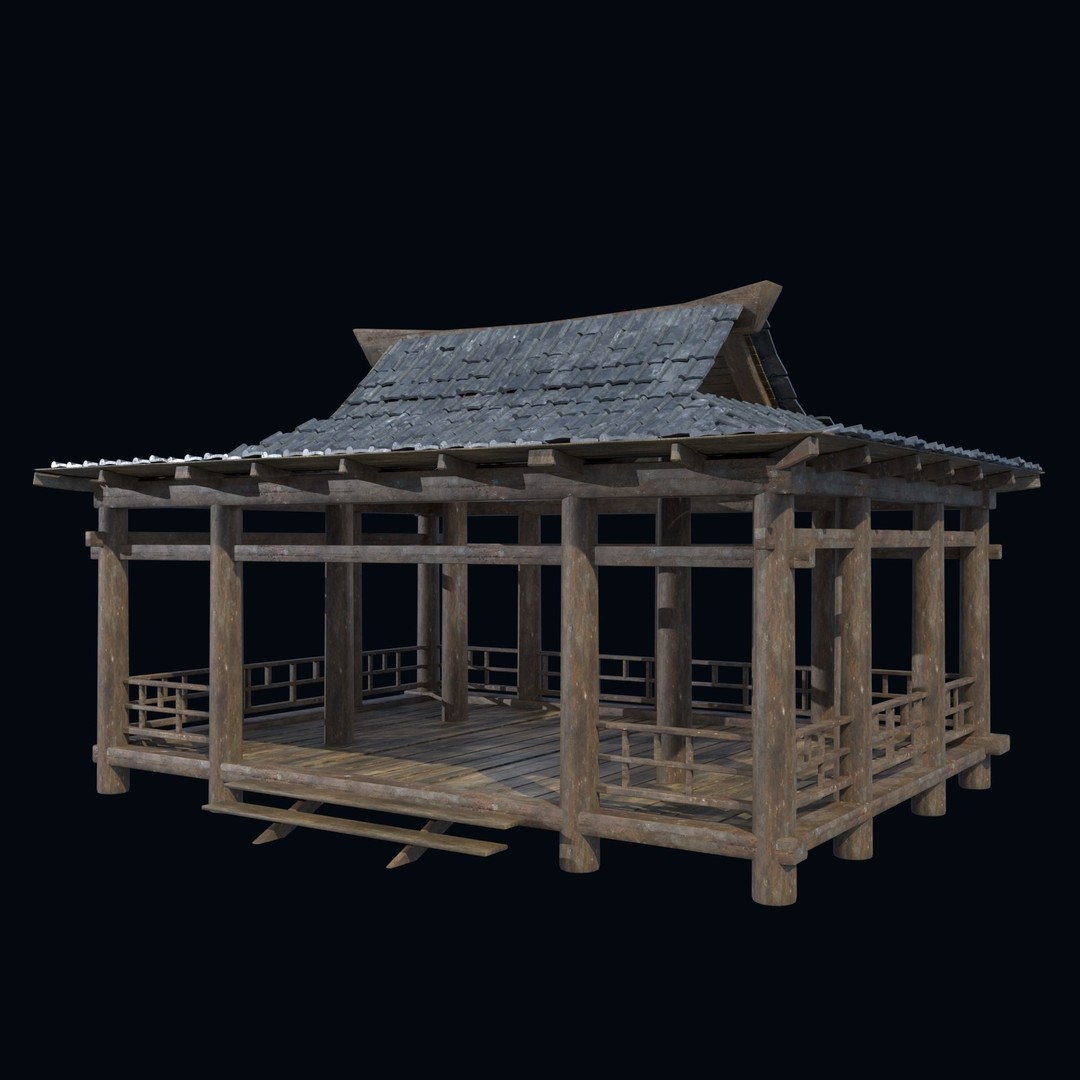 Asian Structures 3D Model – Low Poly Game-Ready Collection, FBX & OBJ - View 23