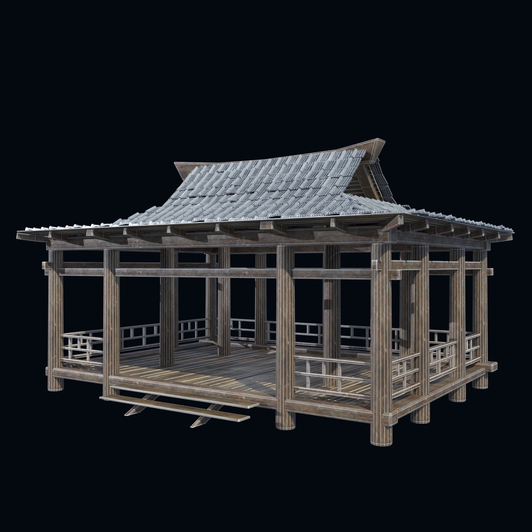 Asian Structures 3D Model – Low Poly Game-Ready Collection, FBX & OBJ - View 26