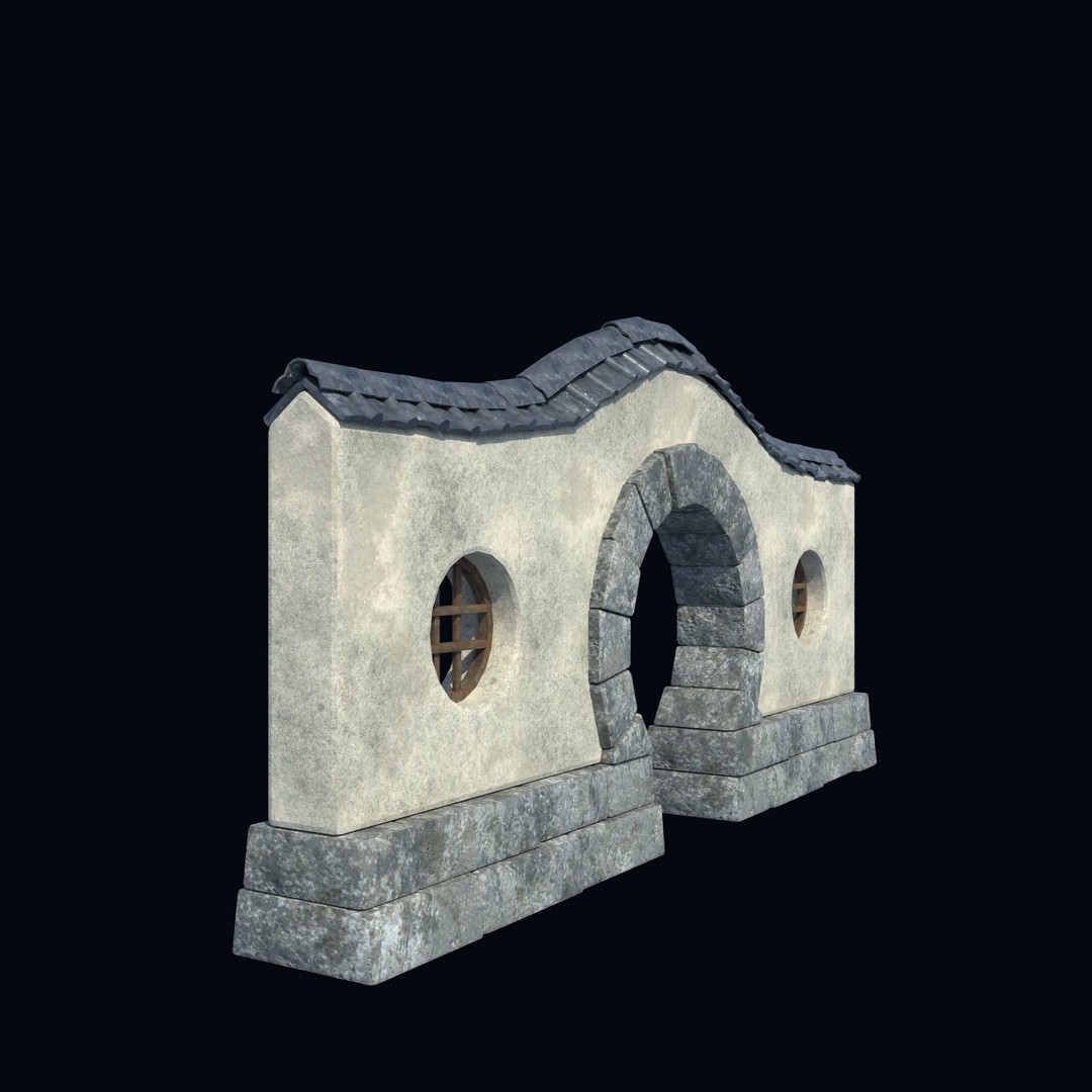Asian Structures 3D Model – Low Poly Game-Ready Collection, FBX & OBJ - View 36