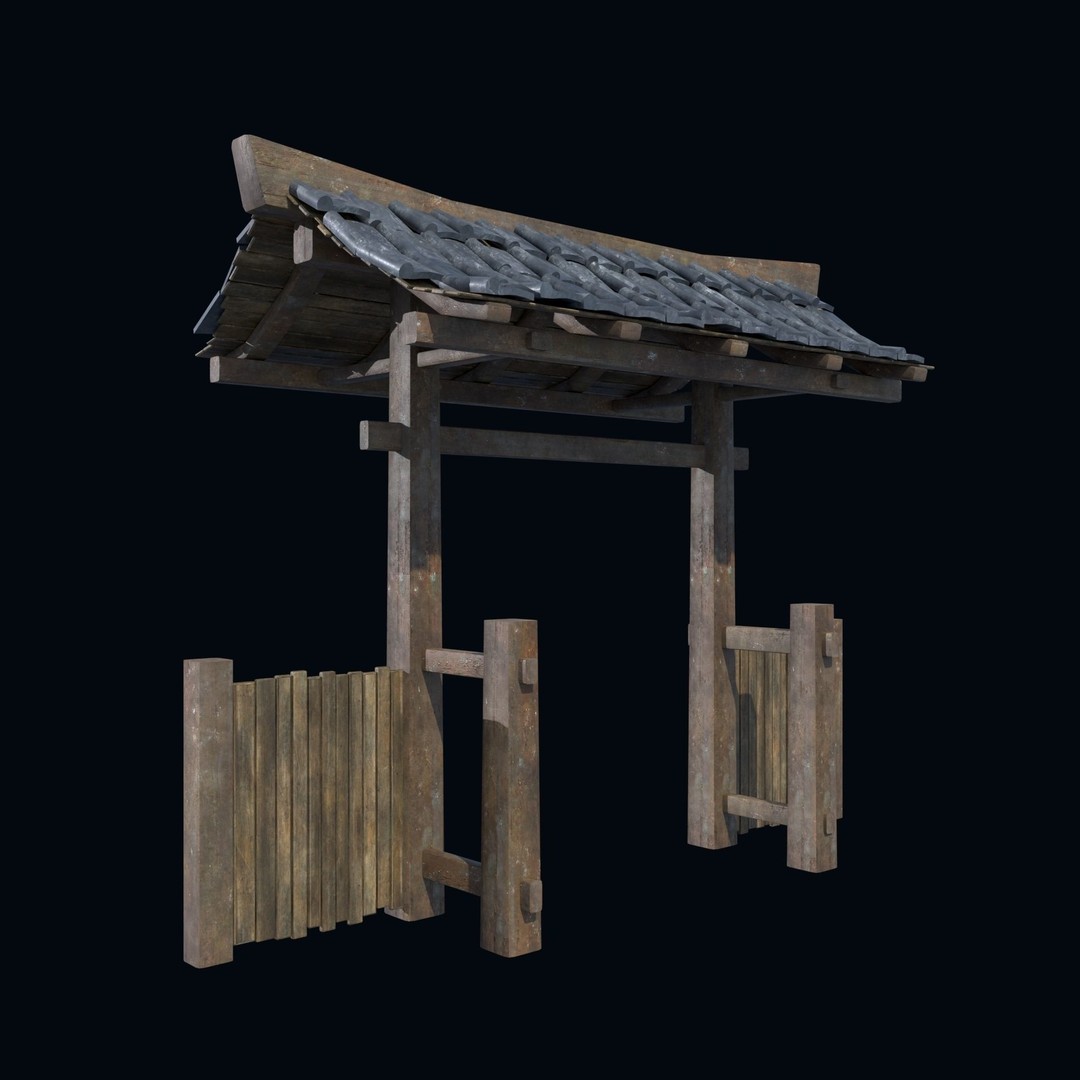 Asian Structures 3D Model – Low Poly Game-Ready Collection, FBX & OBJ - View 4