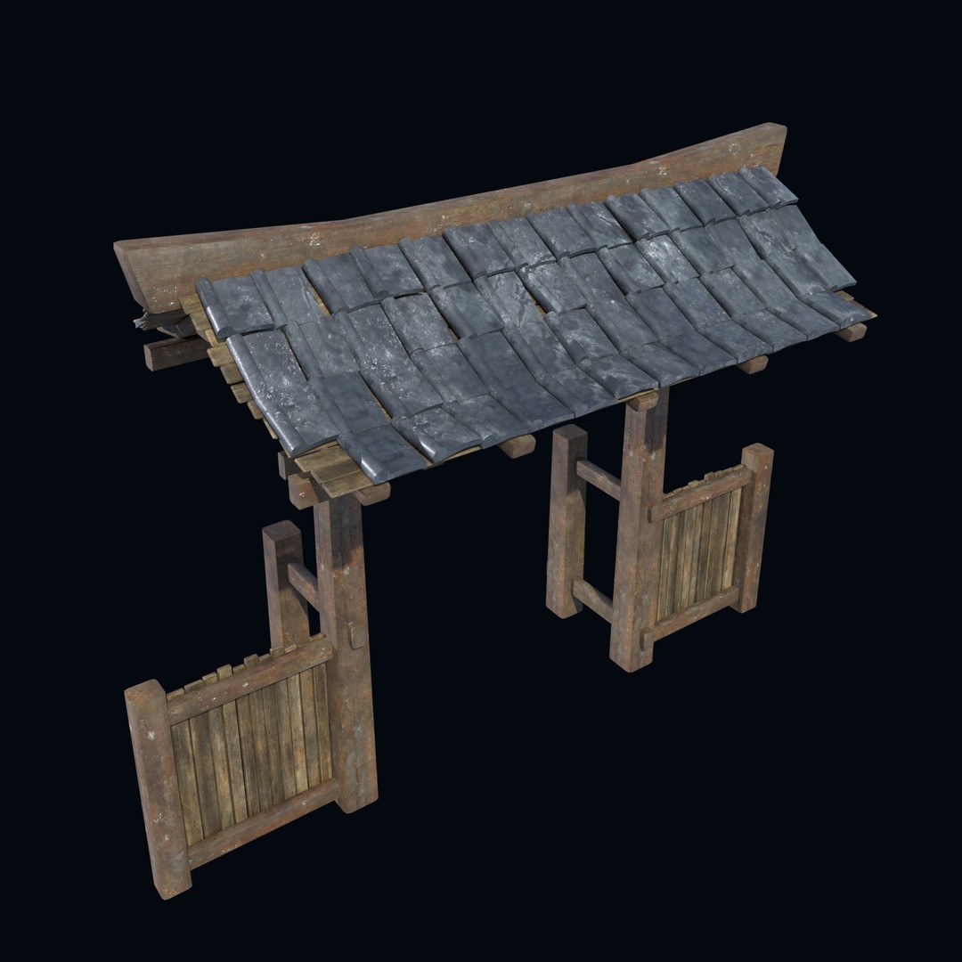 Asian Structures 3D Model – Low Poly Game-Ready Collection, FBX & OBJ - View 5