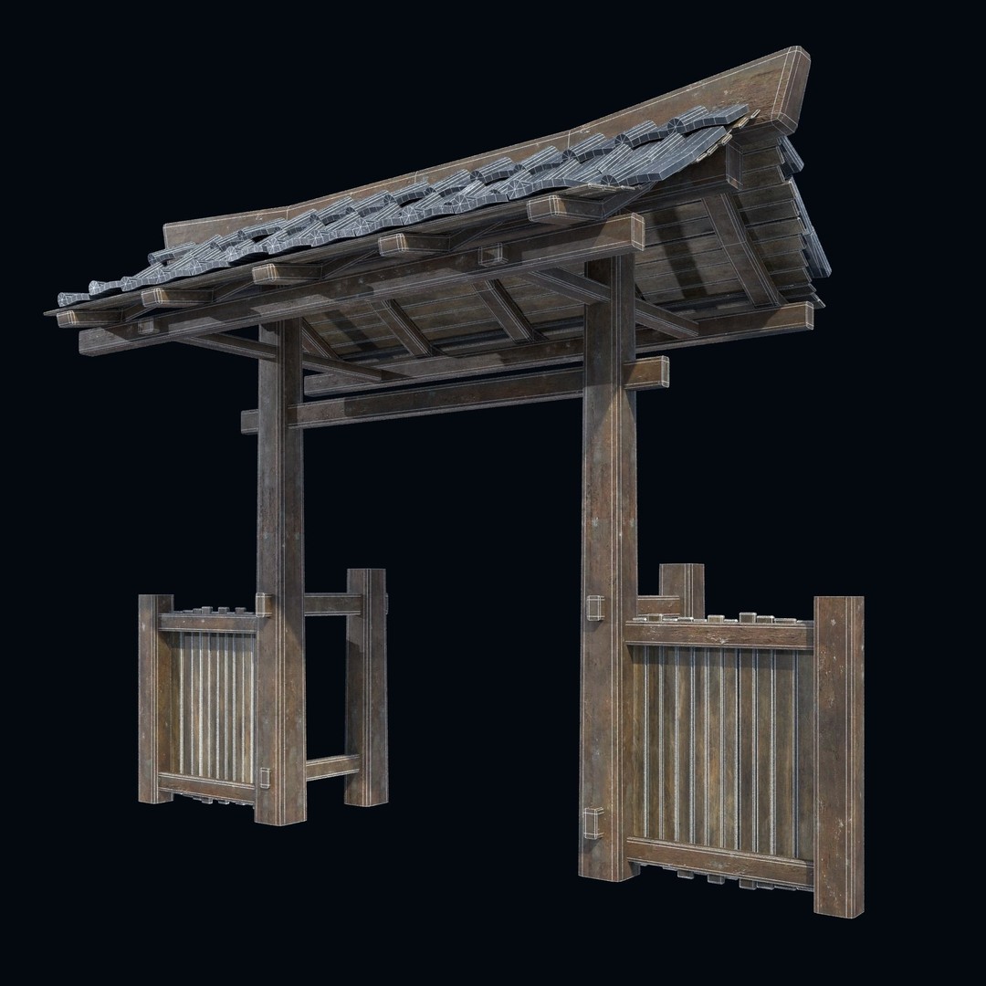 Asian Structures 3D Model – Low Poly Game-Ready Collection, FBX & OBJ - View 6
