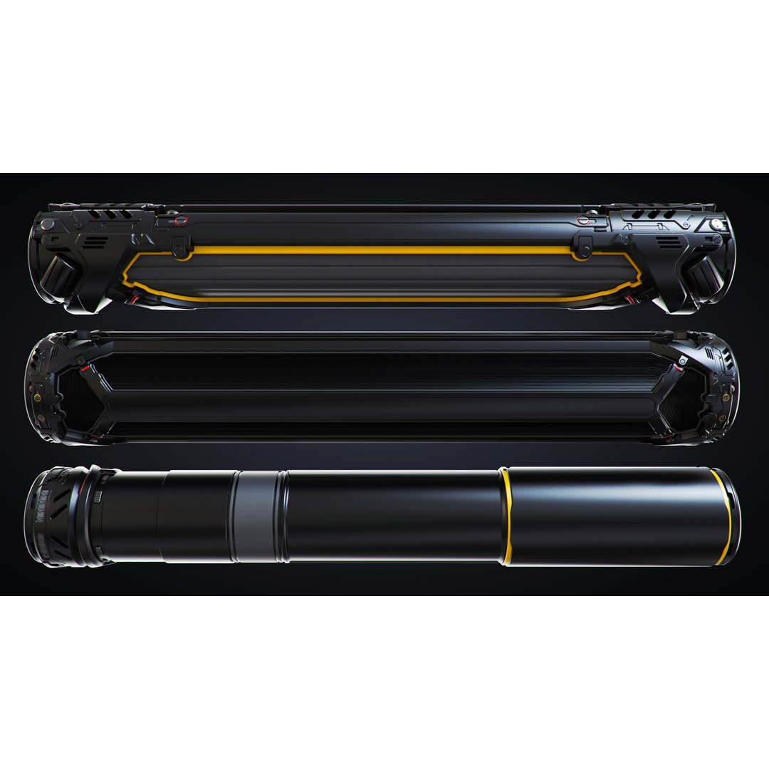 Sci-Fi Pipes 3D Model – Industrial Kitbash Asset, OBJ