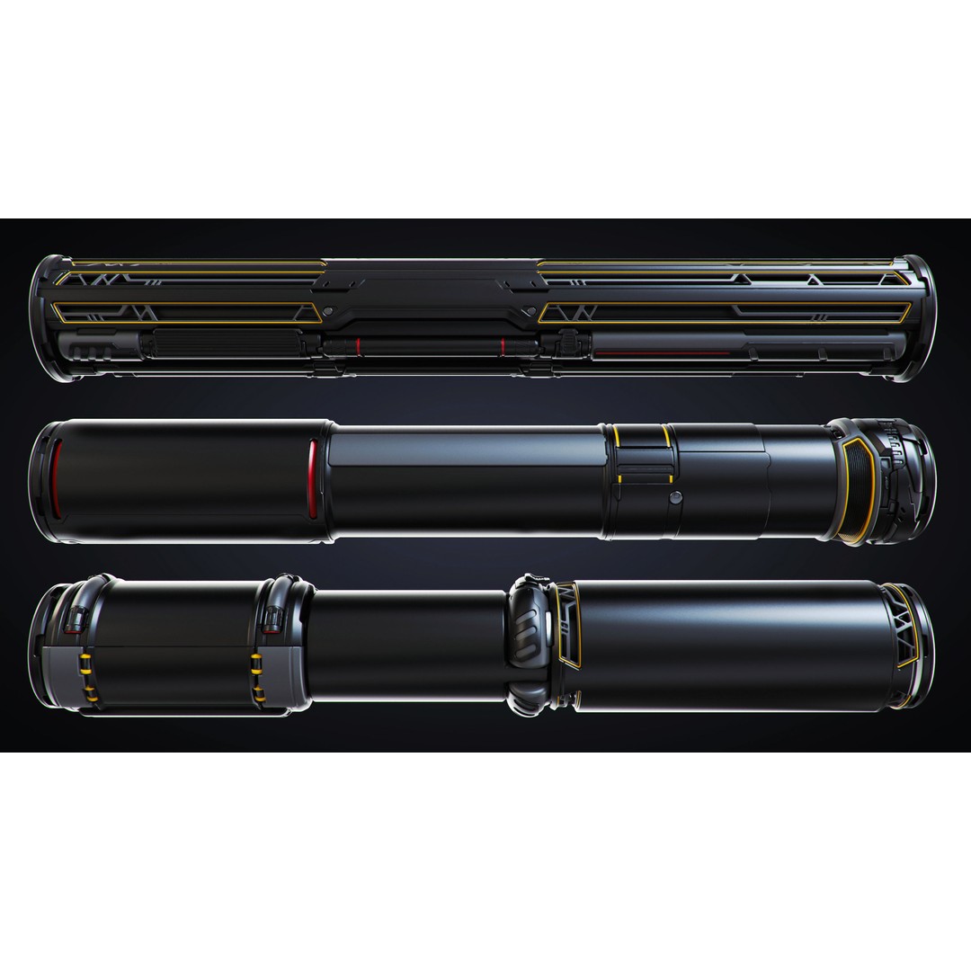 Sci-Fi Pipes 3D Model – Industrial Kitbash Asset, OBJ - View 10