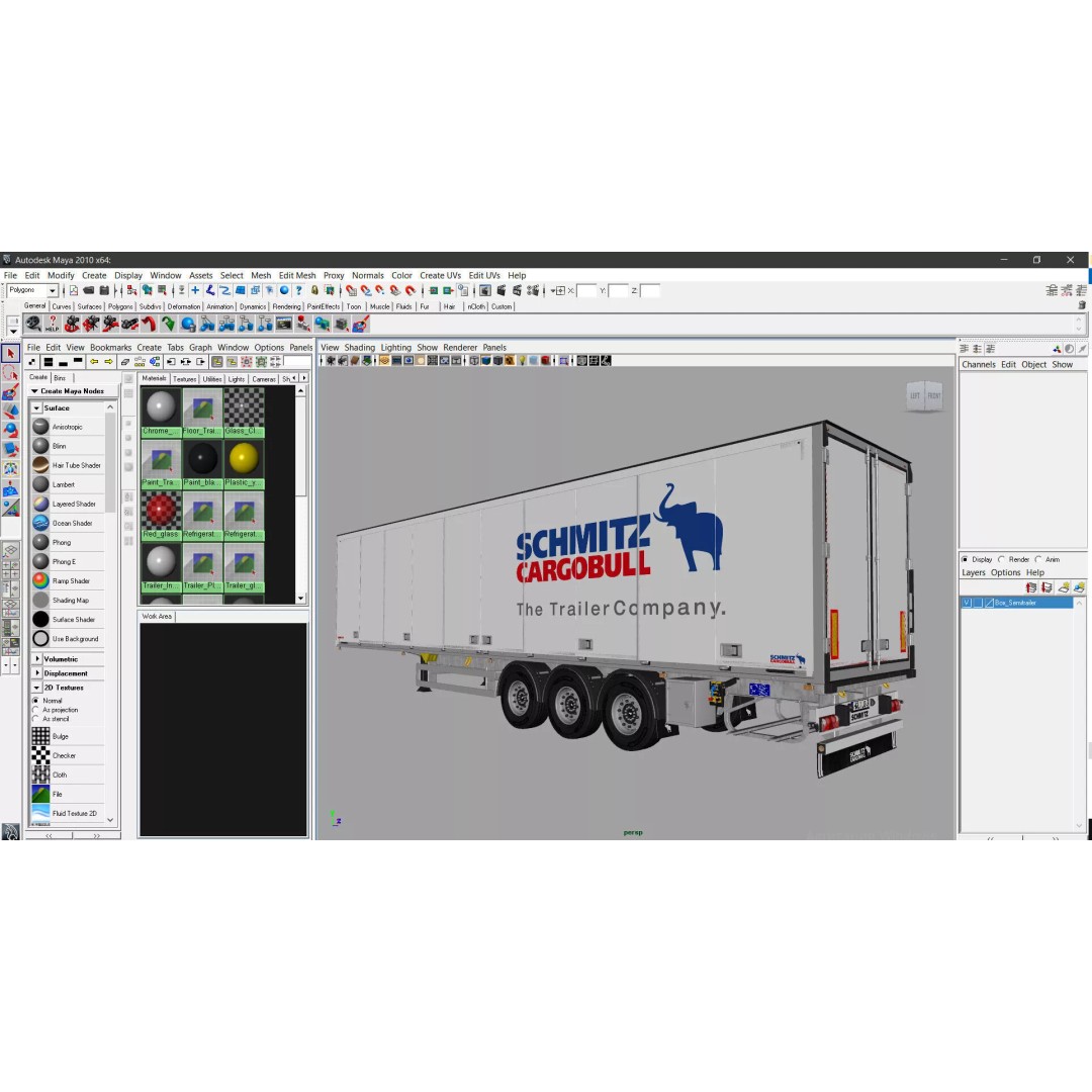 Box Semitrailer Side Doors 3D Model – Realistic PBR Asset, FBX, OBJ