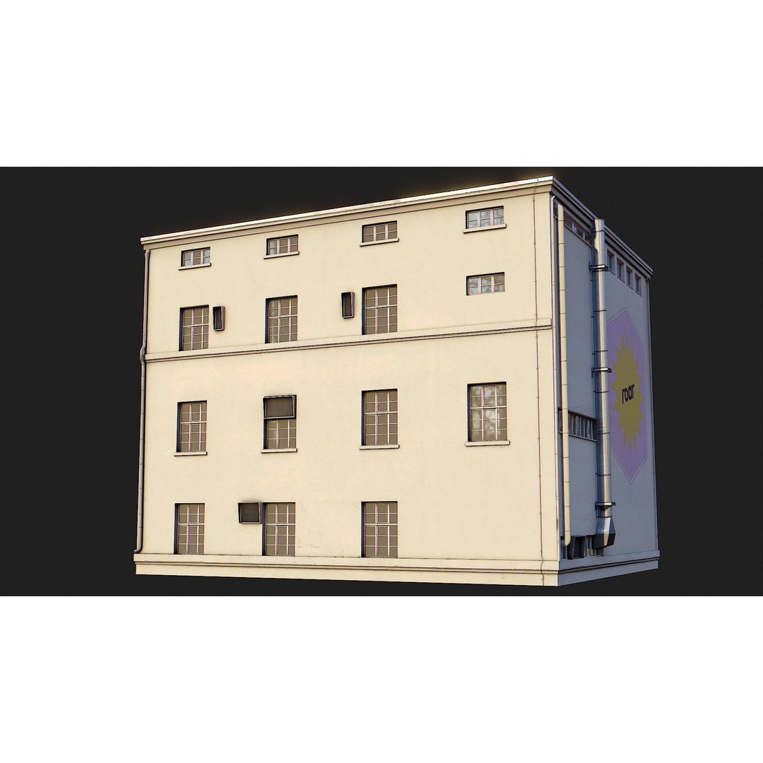 Industrial Building Pack 3D Model – Low Poly Game Asset, PBR, FBX - View 10