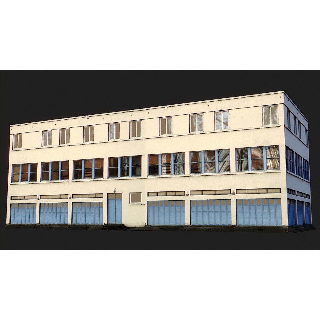 Industrial Building Pack 3D Model – Low Poly Game Asset, PBR, FBX - View 11