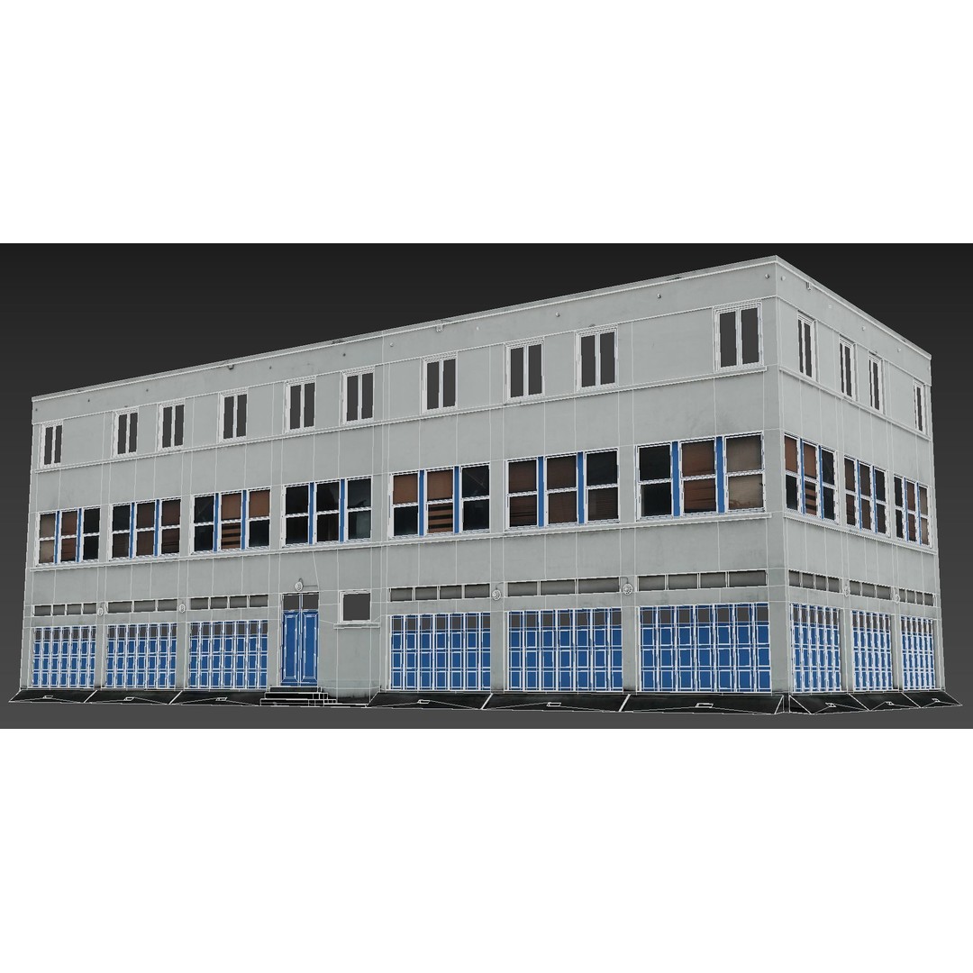 Industrial Building Pack 3D Model – Low Poly Game Asset, PBR, FBX - View 16