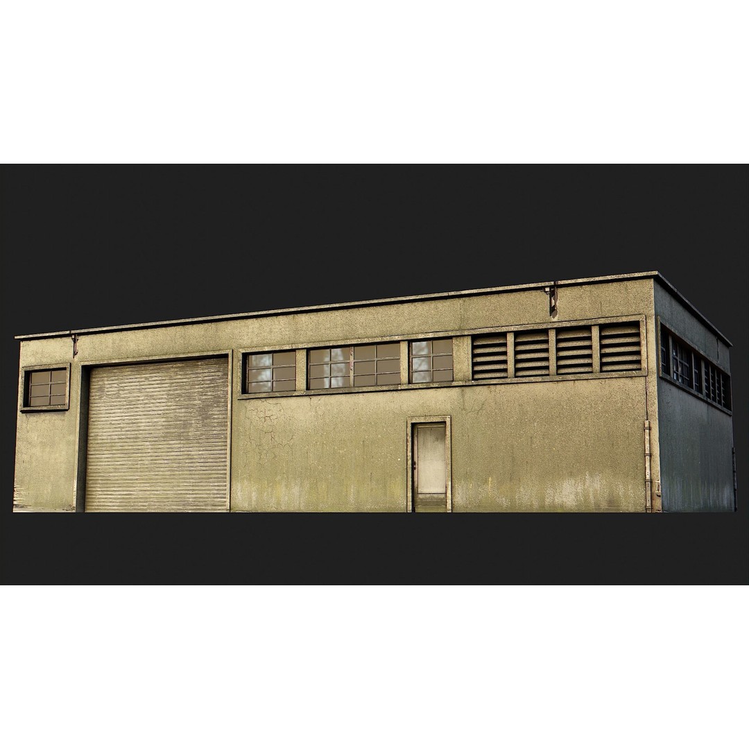 Industrial Building Pack 3D Model – Low Poly Game Asset, PBR, FBX - View 9