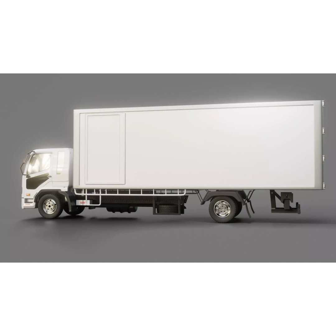 Mitsubishi Fuso Fighter Cargo Truck 3D Model – Rigged PBR Asset, FBX/OBJ - View 11