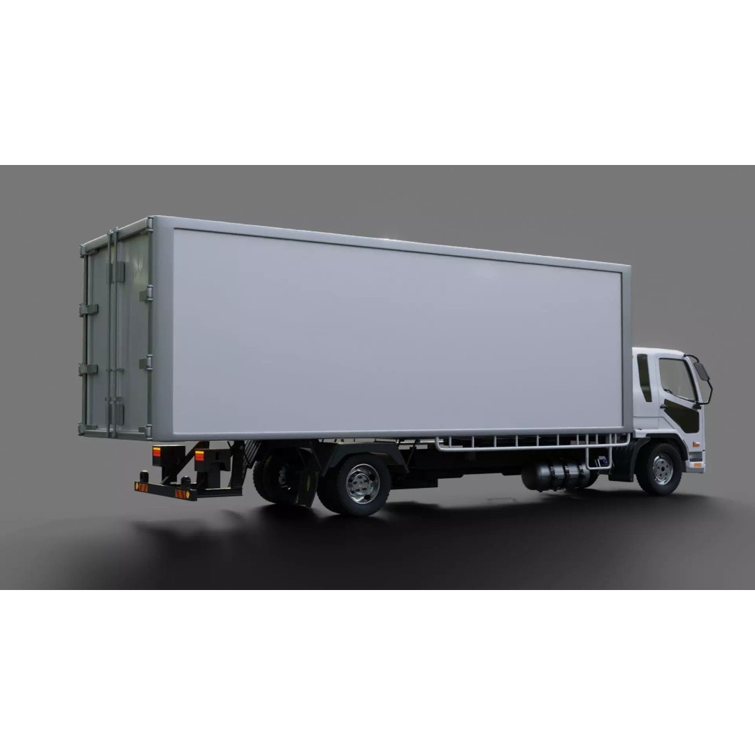Mitsubishi Fuso Fighter Cargo Truck 3D Model – Rigged PBR Asset, FBX/OBJ - View 13