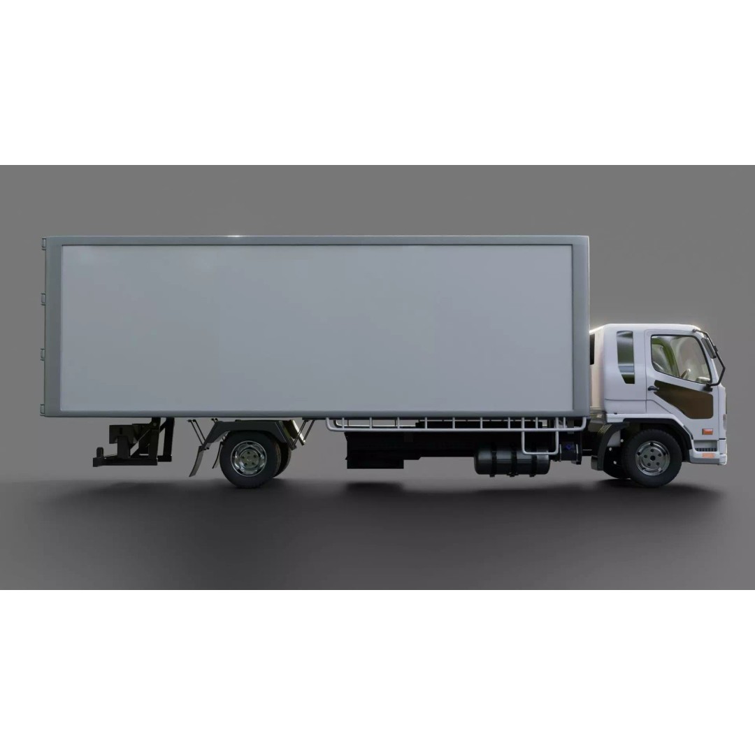 Mitsubishi Fuso Fighter Cargo Truck 3D Model – Rigged PBR Asset, FBX/OBJ - View 14