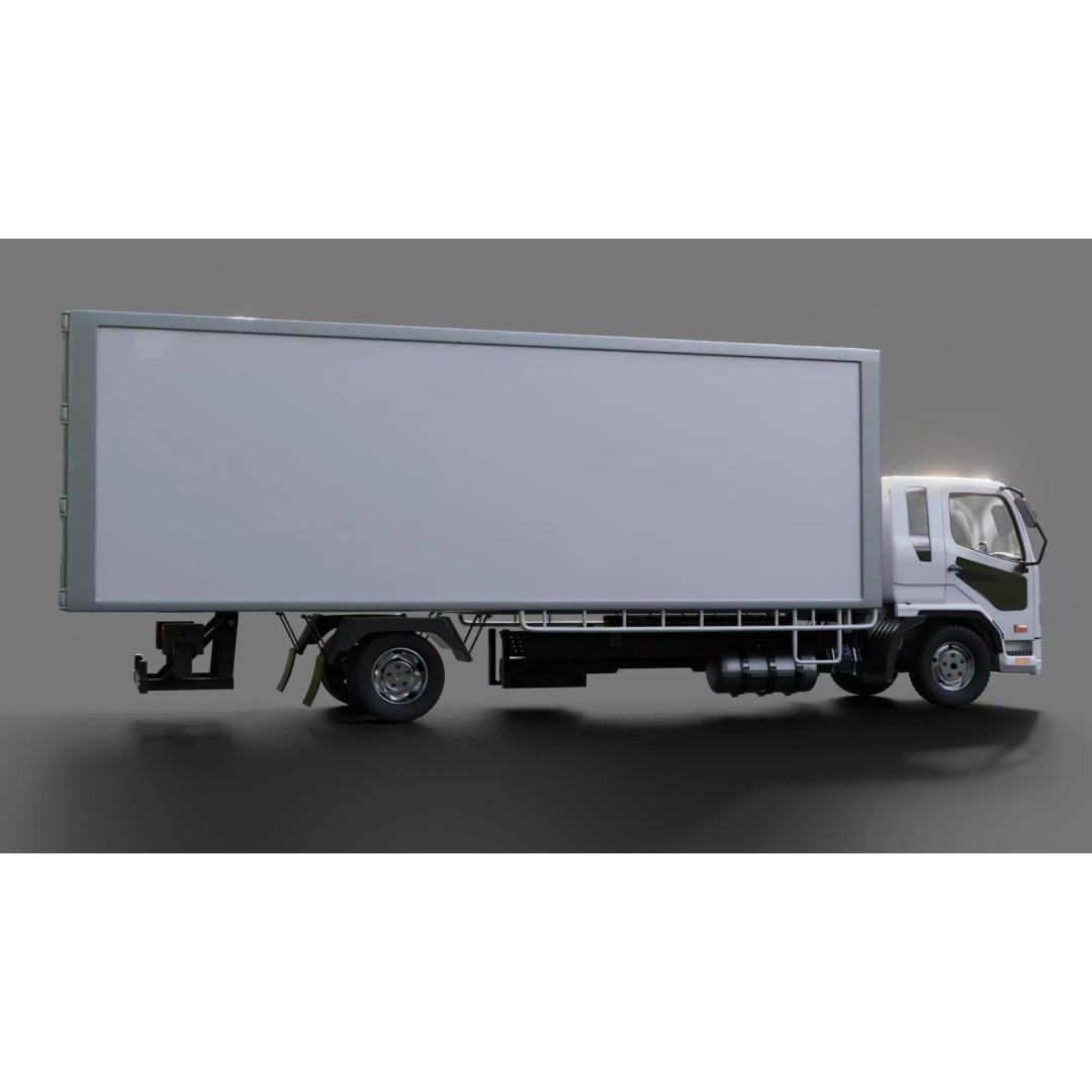 Mitsubishi Fuso Fighter Cargo Truck 3D Model – Rigged PBR Asset, FBX/OBJ - View 15