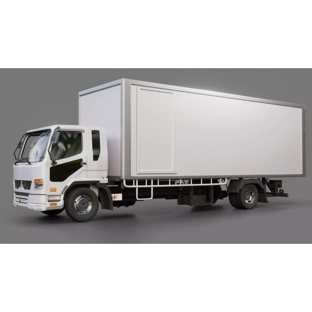 Mitsubishi Fuso Fighter Cargo Truck 3D Model – Rigged PBR Asset, FBX/OBJ - View 16