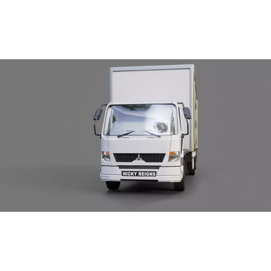 Mitsubishi Fuso Fighter Cargo Truck 3D Model – Rigged PBR Asset, FBX/OBJ - View 17