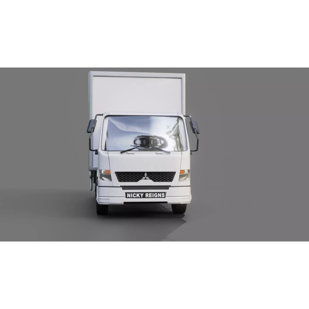 Mitsubishi Fuso Fighter Cargo Truck 3D Model – Rigged PBR Asset, FBX/OBJ - View 18