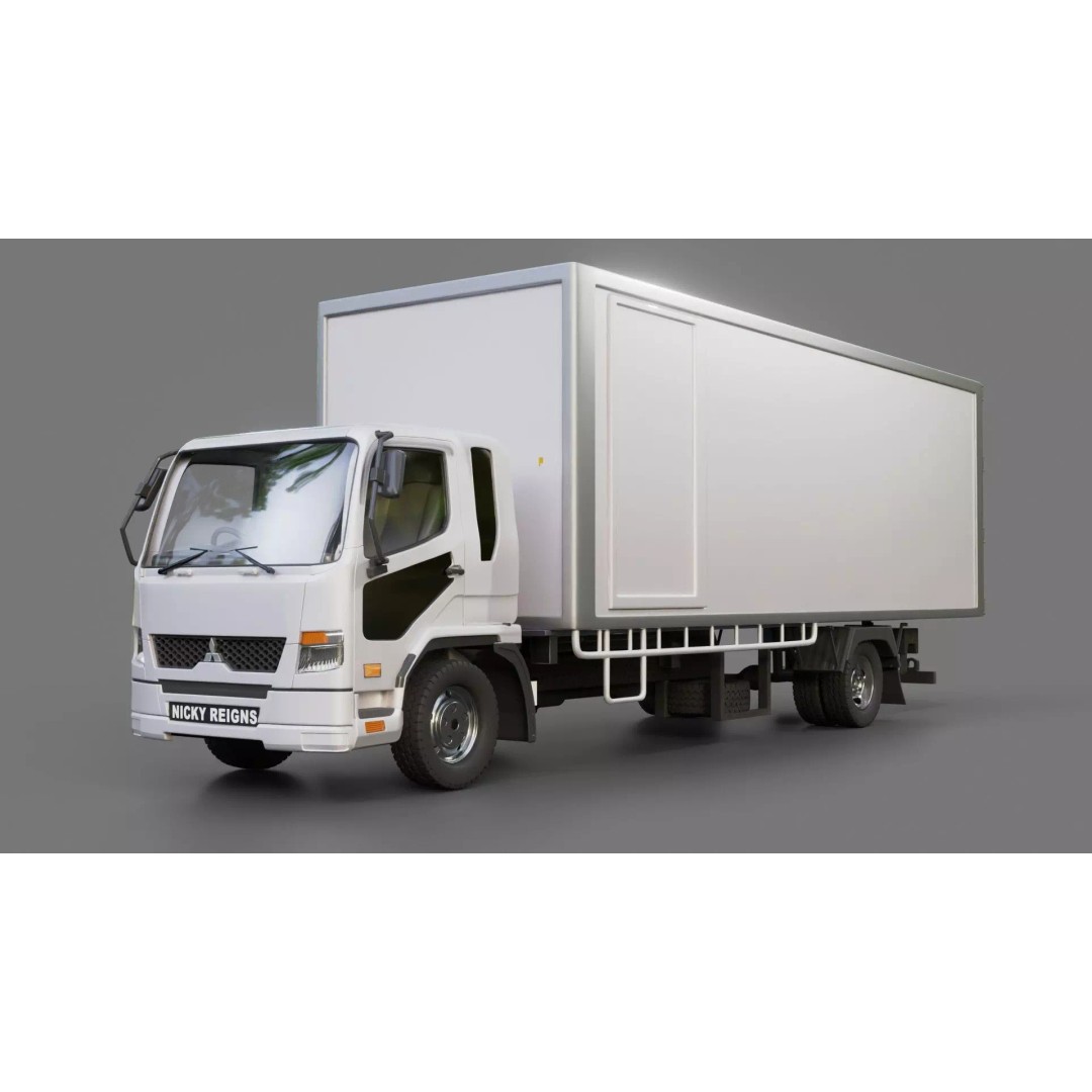 Mitsubishi Fuso Fighter Cargo Truck 3D Model – Rigged PBR Asset, FBX/OBJ - View 2
