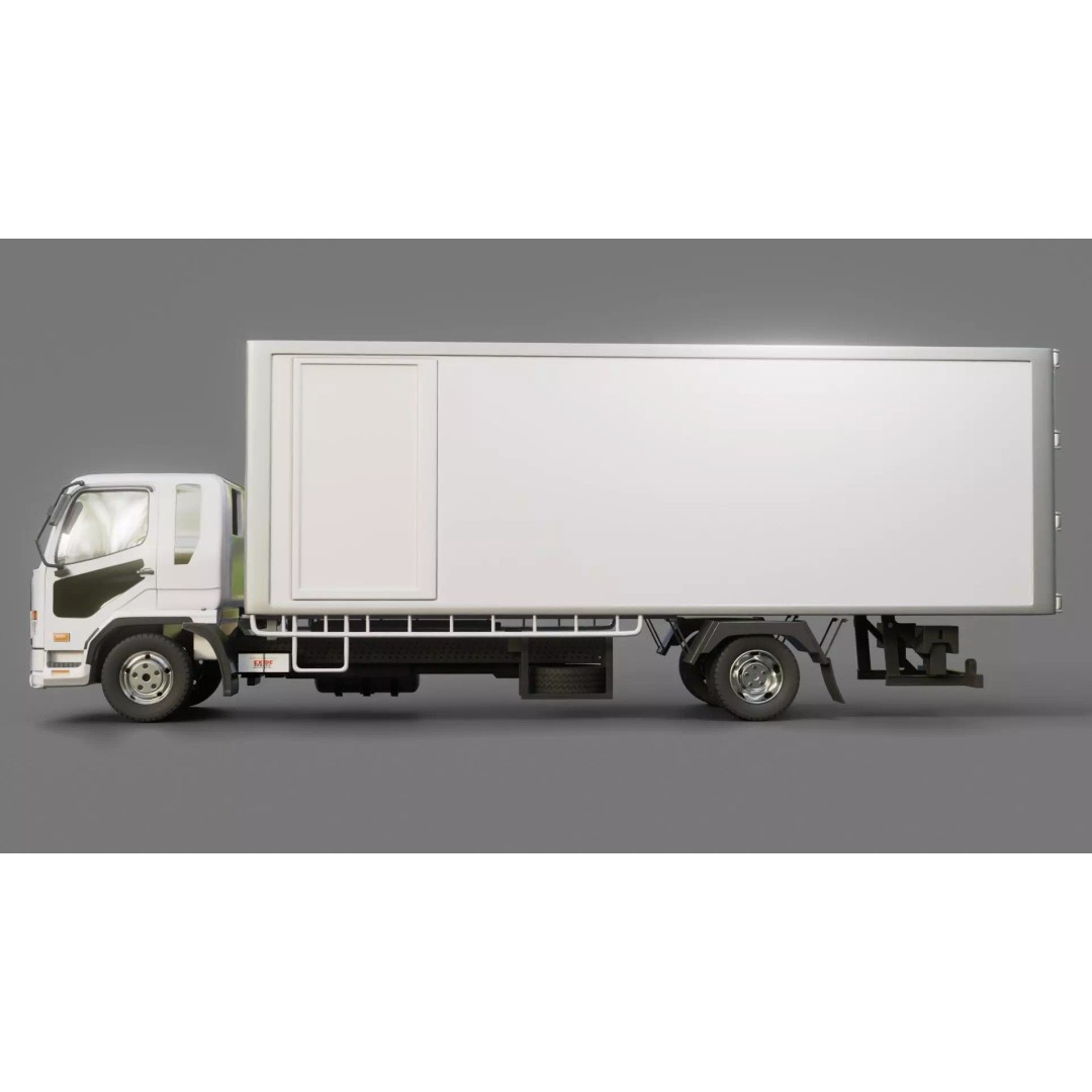 Mitsubishi Fuso Fighter Cargo Truck 3D Model – Rigged PBR Asset, FBX/OBJ - View 20