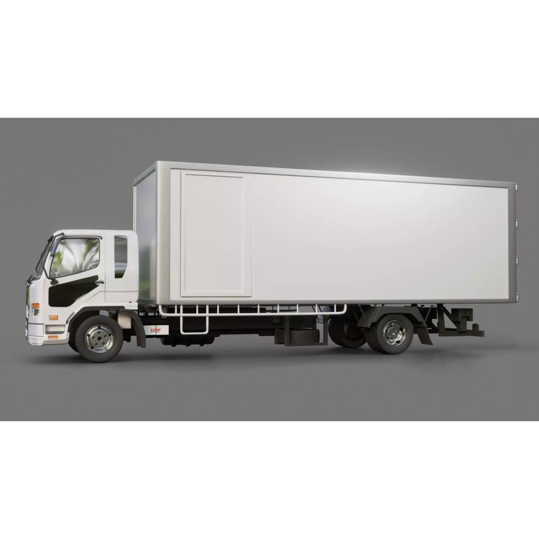Mitsubishi Fuso Fighter Cargo Truck 3D Model – Rigged PBR Asset, FBX/OBJ - View 23