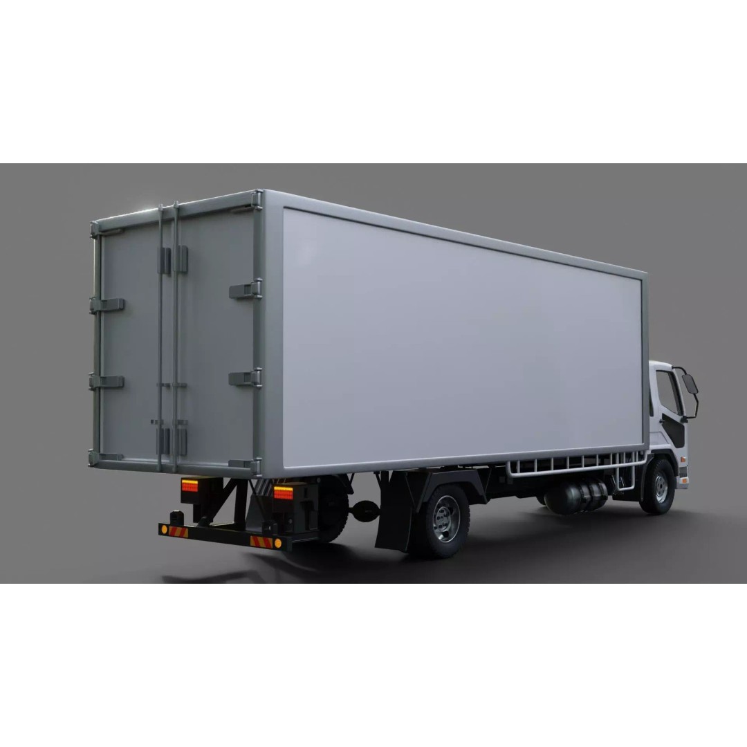 Mitsubishi Fuso Fighter Cargo Truck 3D Model – Rigged PBR Asset, FBX/OBJ - View 24