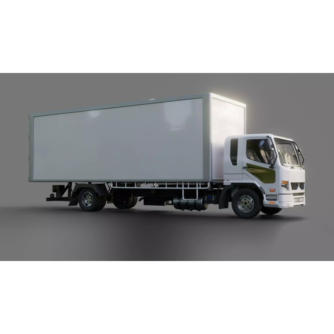 Mitsubishi Fuso Fighter Cargo Truck 3D Model – Rigged PBR Asset, FBX/OBJ - View 25
