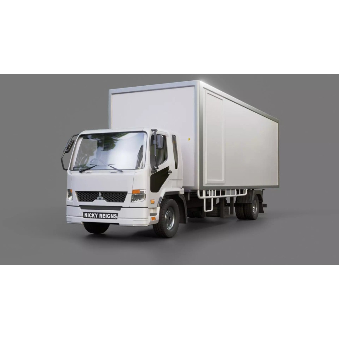 Mitsubishi Fuso Fighter Cargo Truck 3D Model – Rigged PBR Asset, FBX/OBJ - View 26